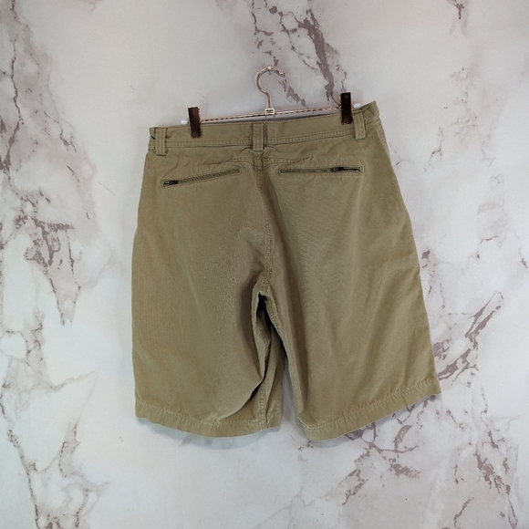 Ibex Shorts Mens 32 31 X 11 Beige Chino Organic Cotton Zip Pocket Camp Gorpcore - Picture 1 of 9